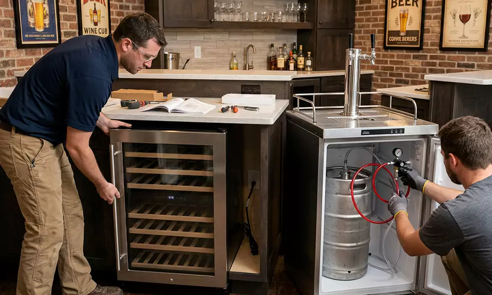 Wine Cooler and Kegerator Installation in Watertown, MA